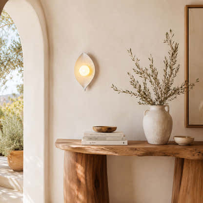 Sylvara Resin Leaf Wall Sconce 