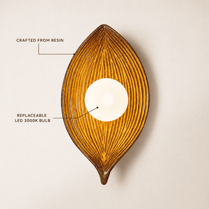 Sylvara Resin Leaf Wall Sconce 