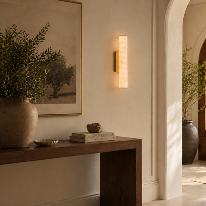 Sylvia Palladian Alabaster Wall Sconce 50cm H