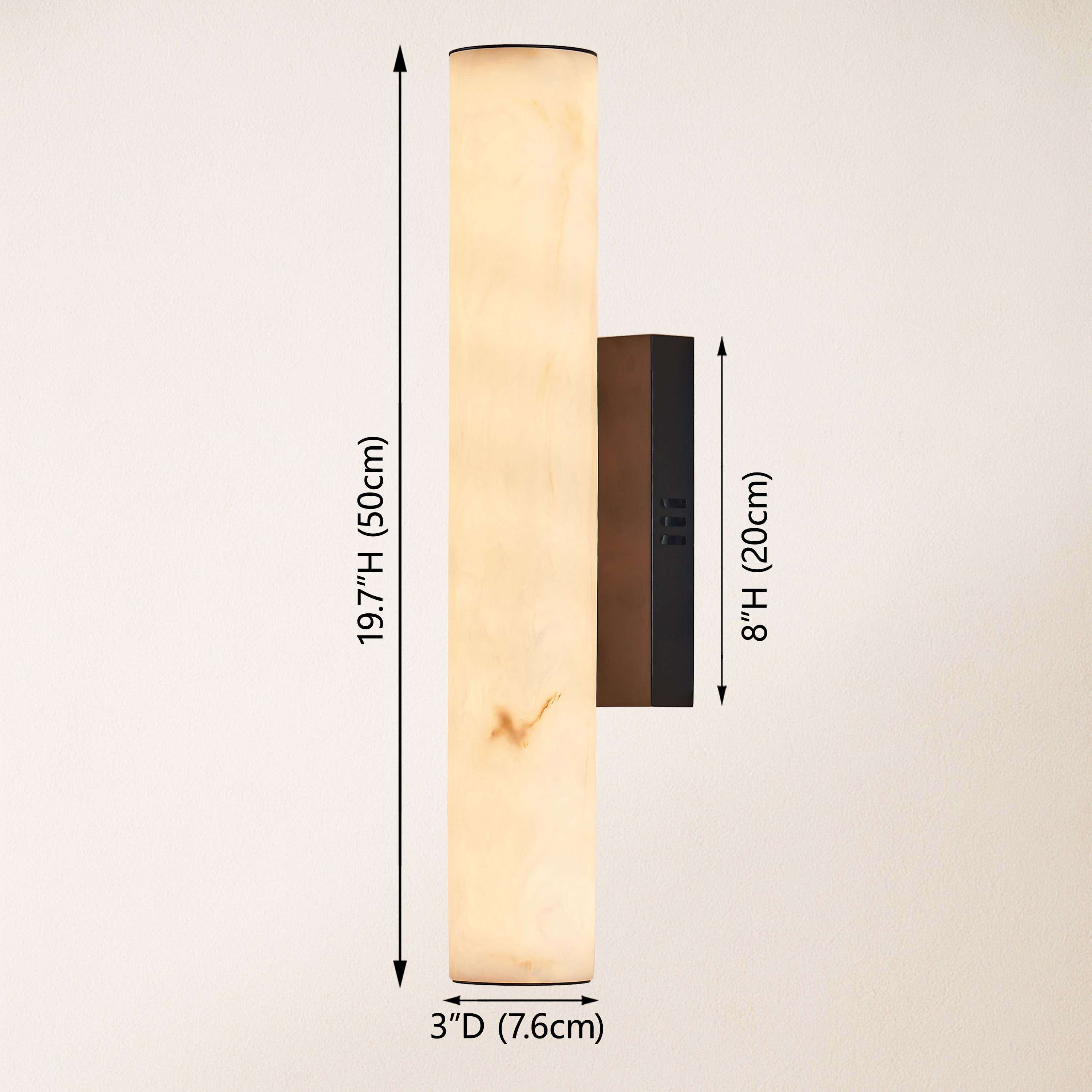 Sylvia Palladian Alabaster Wall Sconce 50cm H