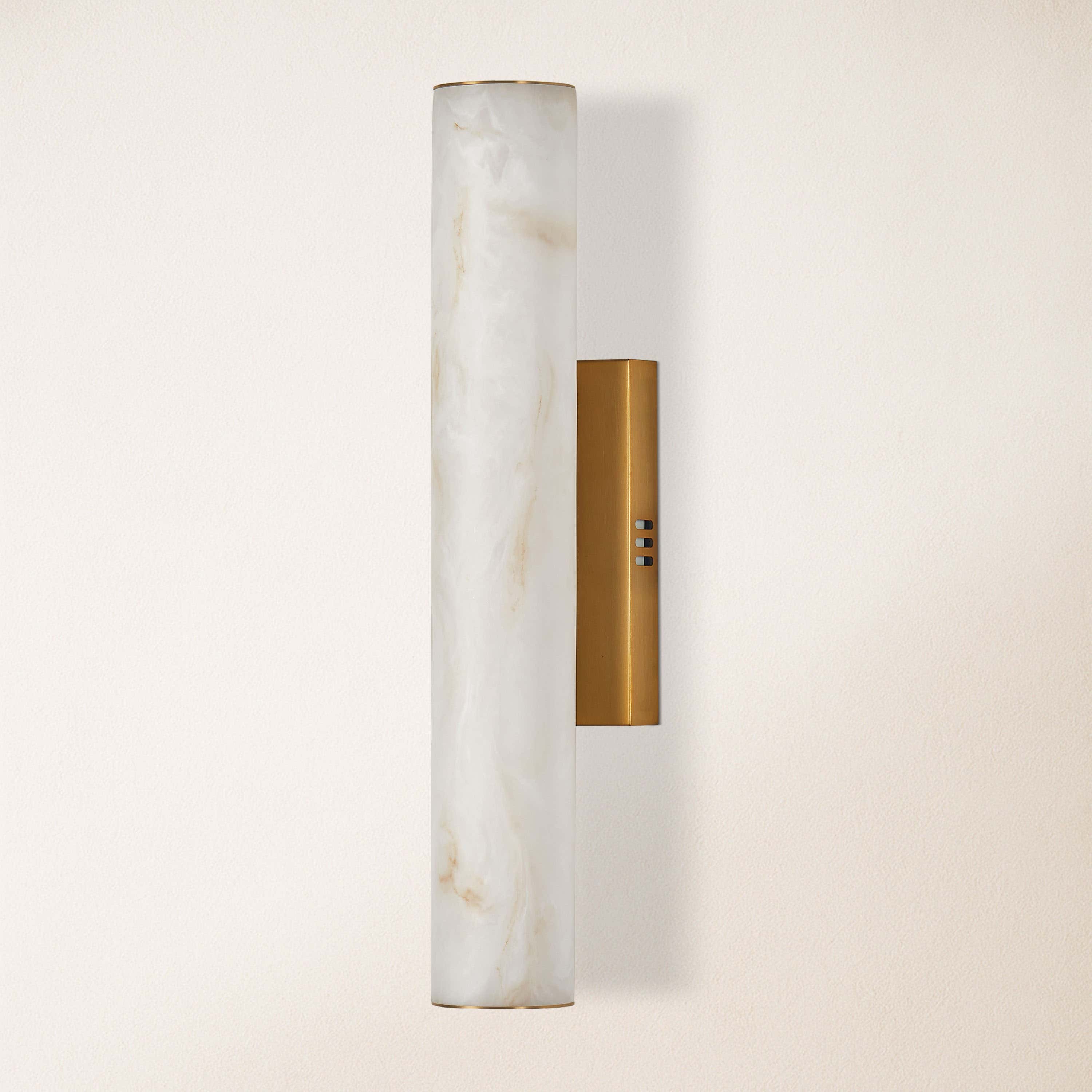 Sylvia Palladian Alabaster Wall Sconce 50cm H
