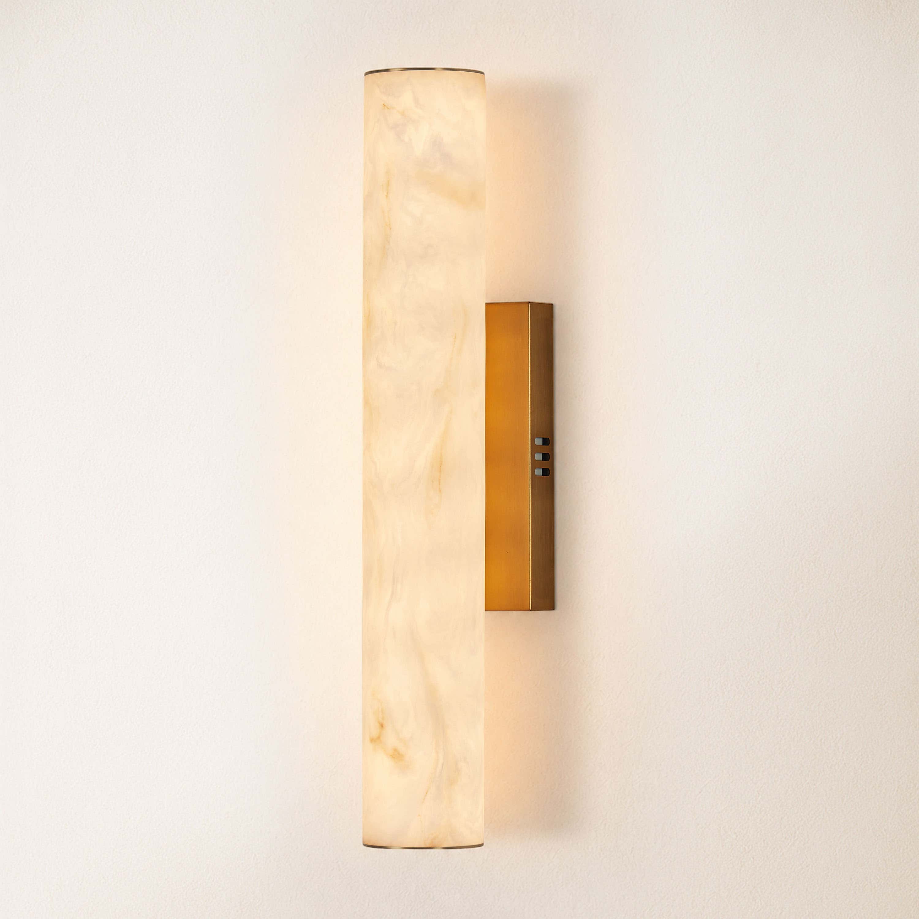 Sylvia Palladian Alabaster Wall Sconce 50cm H