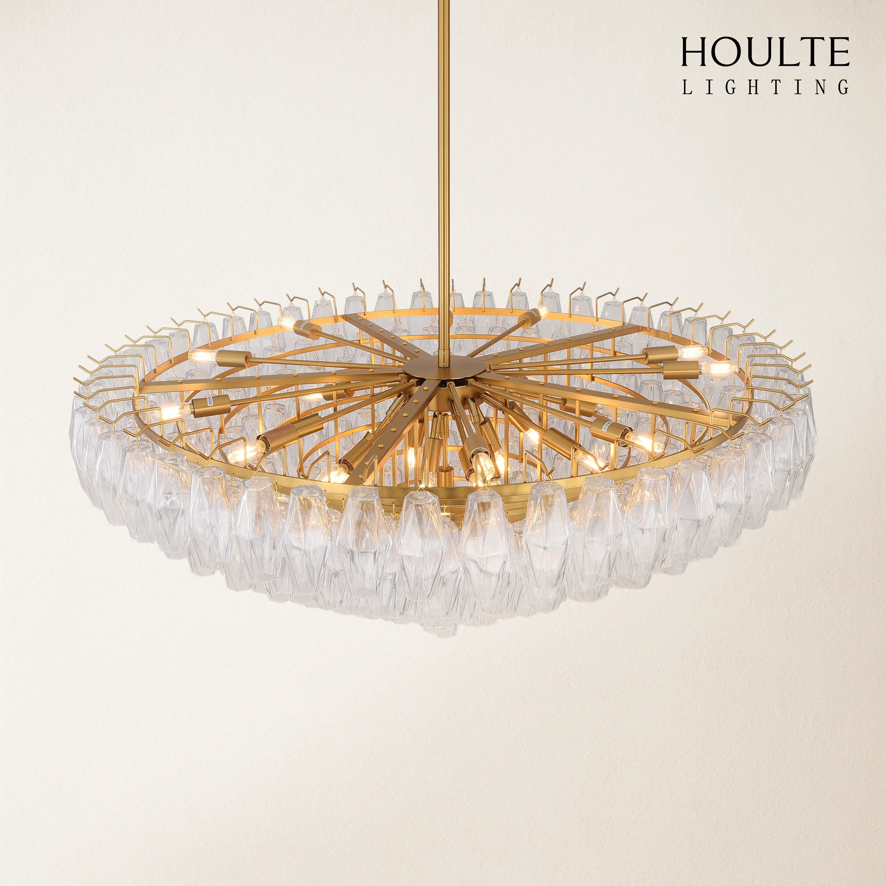 Celestial Drop Glass Crystal Glass Chandelier 122cm D