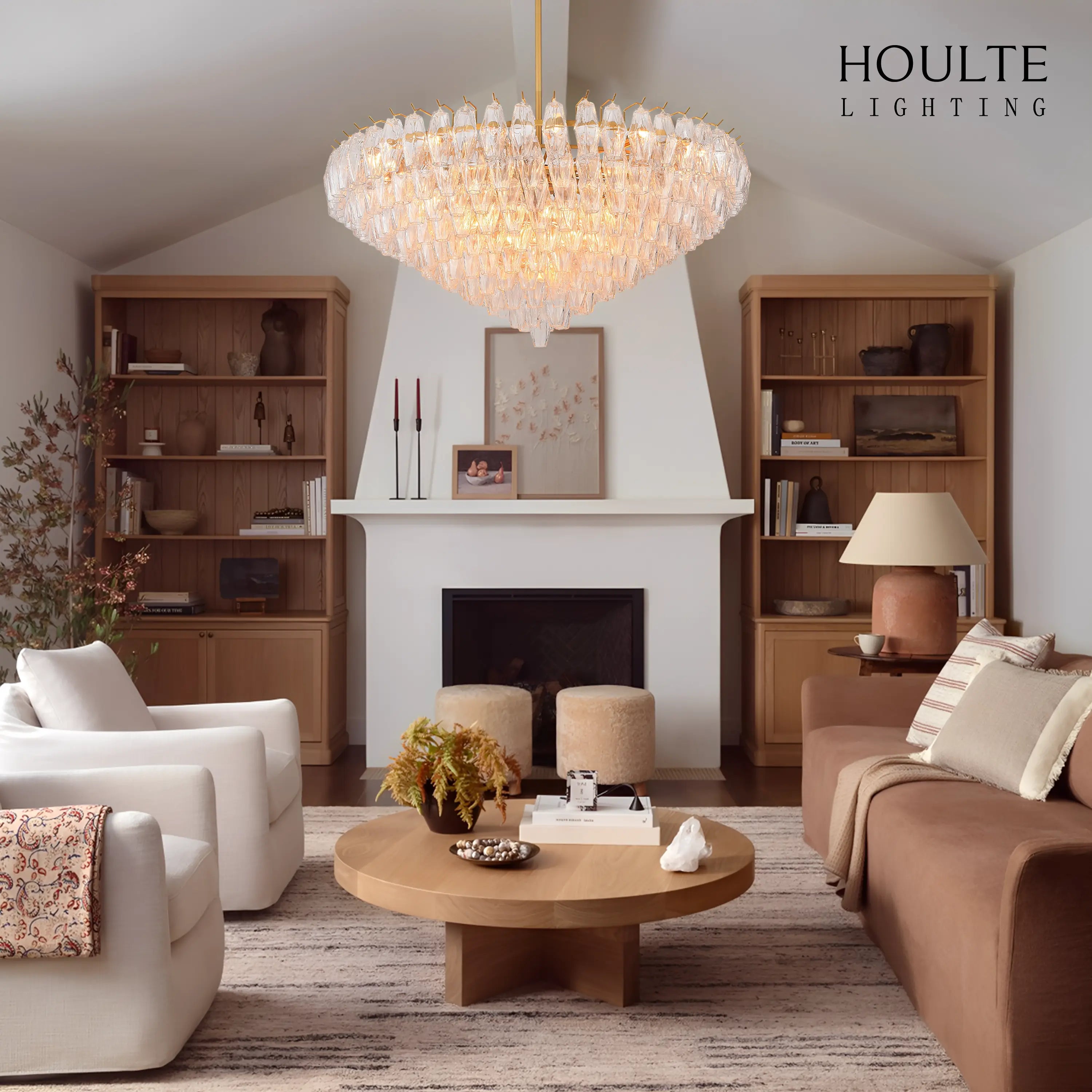 Celestial Drop Glass Crystal Glass Chandelier 122cm D