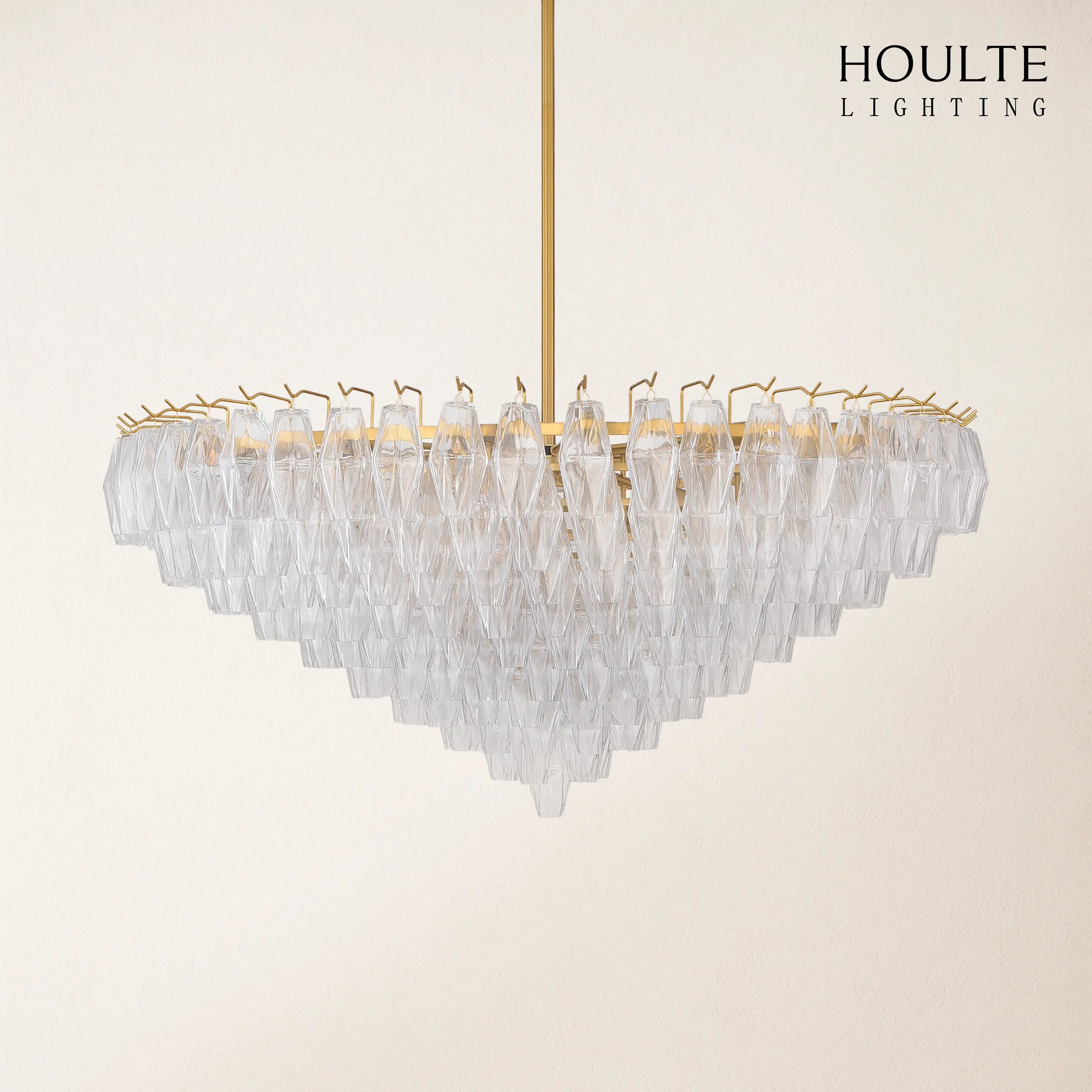 Celestial Drop Glass Crystal Glass Chandelier 122cm D