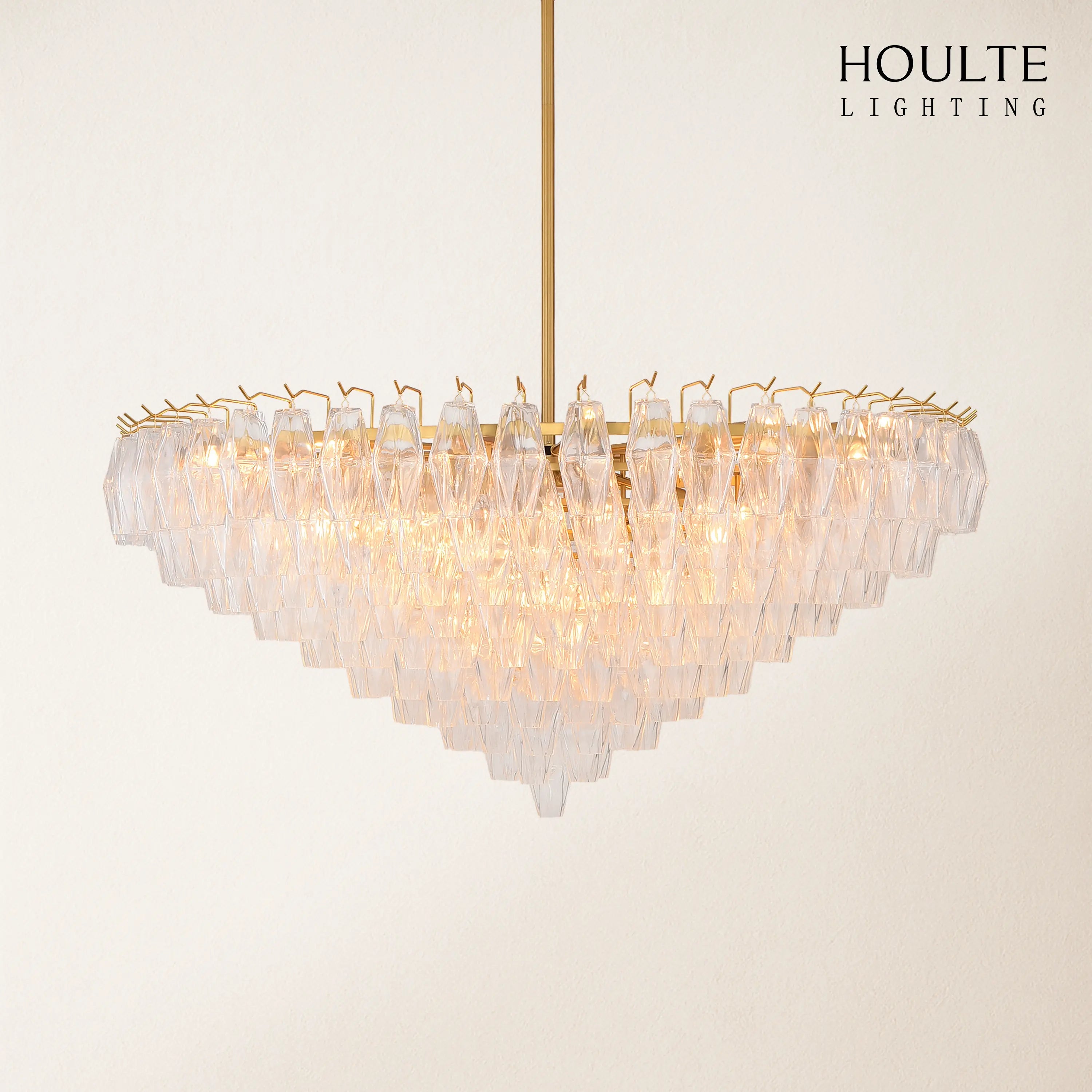 Celestial Drop Glass Crystal Glass Chandelier 122cm D