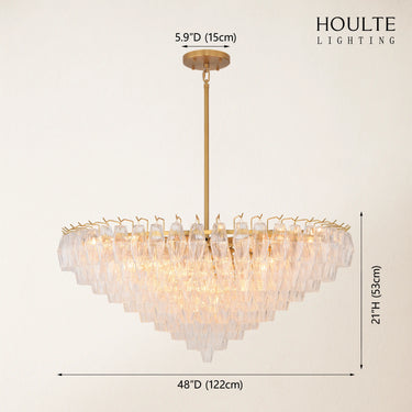 Celestial Drop Glass Crystal Glass Chandelier 122cm D