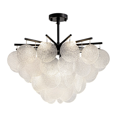 Velmora Glass Disc Tiered Chandelier 60cm D