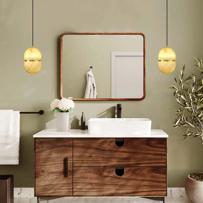 Hecate Alabaster Modern Pendant 14cm