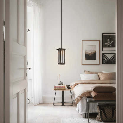 Baluster Rectangle Glass Pendant 18cm W