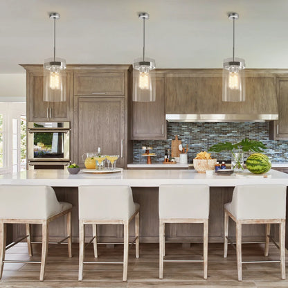 Armature Round Glass Pendant 20cm D