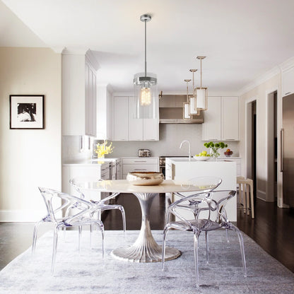 Armature Round Glass Pendant 20cm D