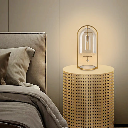 Bellhop Vintage Glass Table Lamp 53 cm H