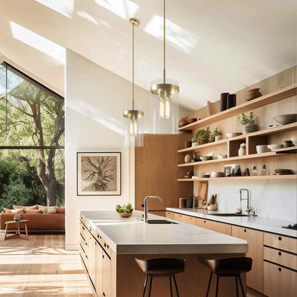 Armature Round Glass Pendant 20cm D