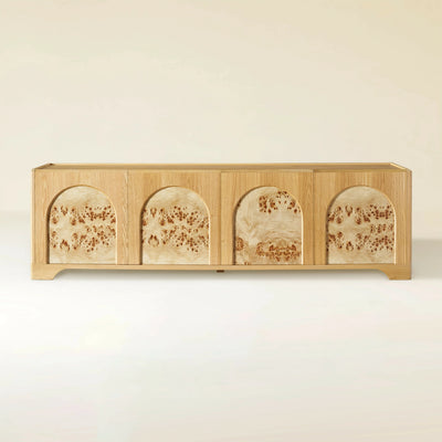 Aurora Oak Coffee Table and Media Console Set