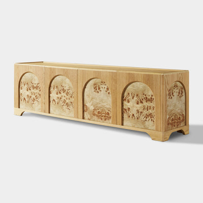 Aurora Oak Coffee Table and Media Console Set
