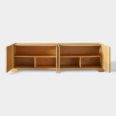 Aurora Oak Coffee Table and Media Console Set