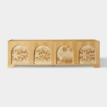 Aurora Oak Media Console 80"