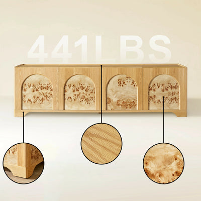 Aurora Oak Coffee Table and Media Console Set