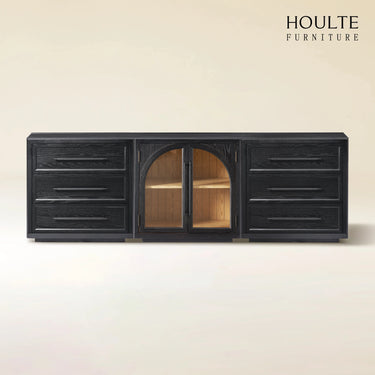 Alvar Arched 94.5″ Oak Modular Media Console(Set of 3)