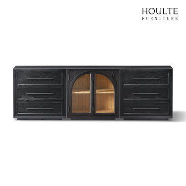 Alvar Arched 94.5″ Oak Modular Media Console(Set of 3)