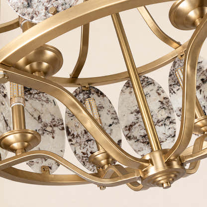 Pietra Quartzite Round Chandelier 25.5"D