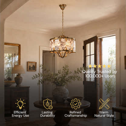Pietra Quartzite Round Chandelier 25.5"D