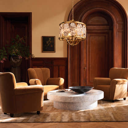 Pietra Quartzite Round Chandelier 25.5"D
