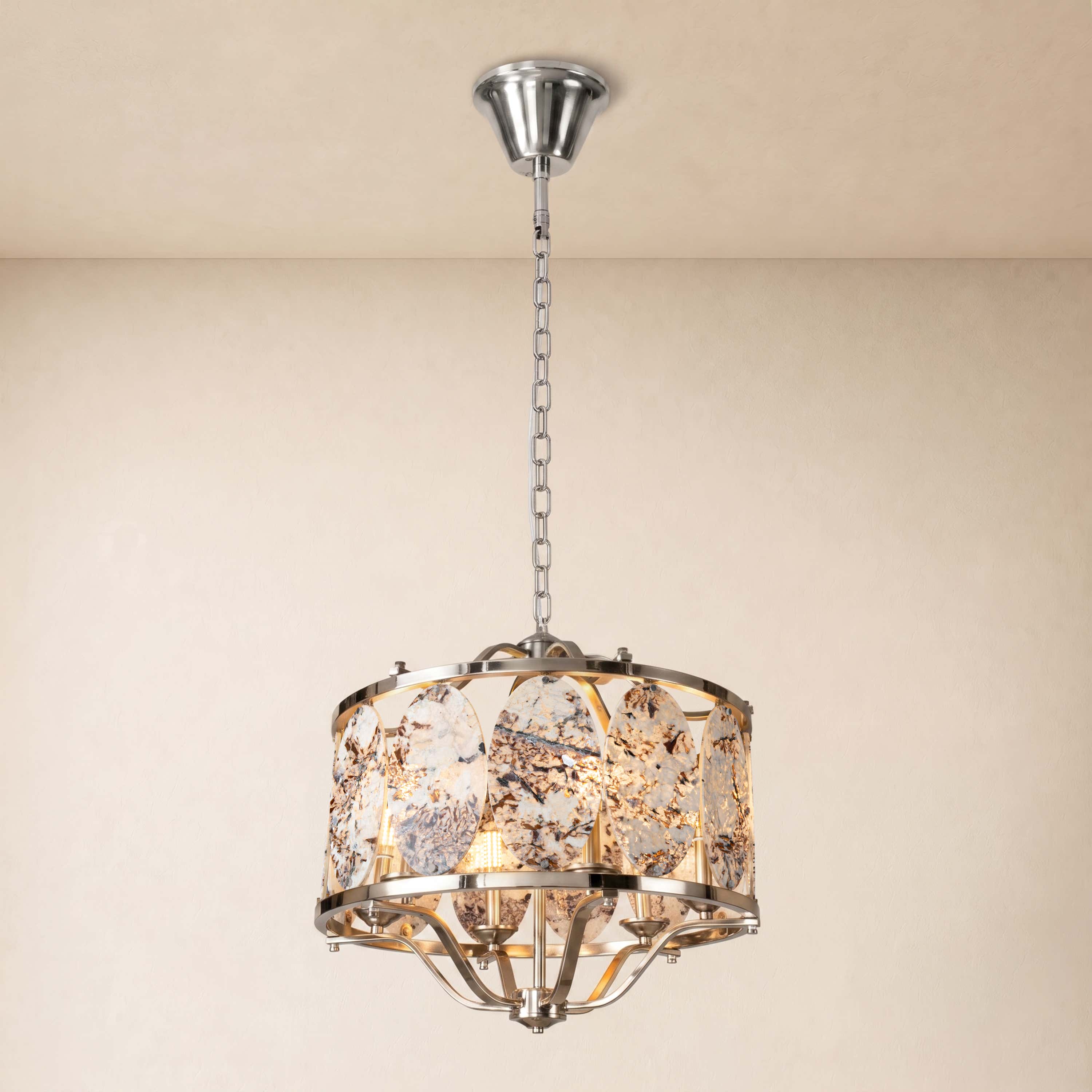 Pietra Quartzite Round Chandelier 25.5"D