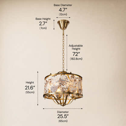 Pietra Quartzite Round Chandelier 25.5"D