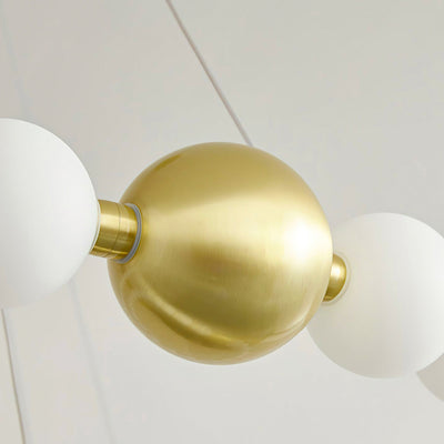 Velora Pearl Bead Round Chandelier 42cm D