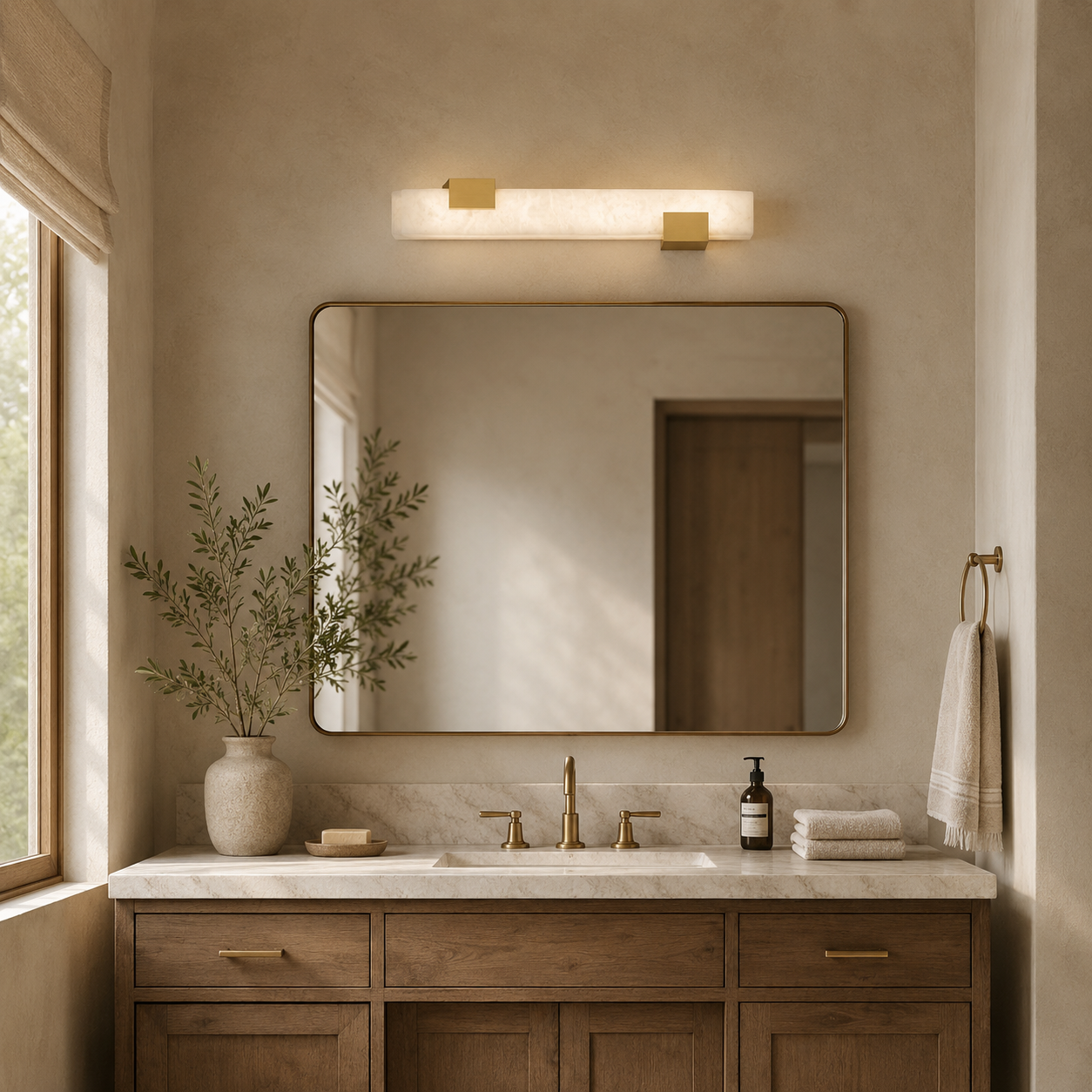 Caelia Alabaster Linear Wall Sconce