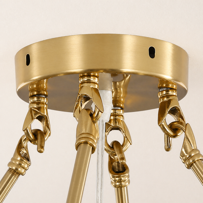 Marivelle Shell Glass Round Chandelier