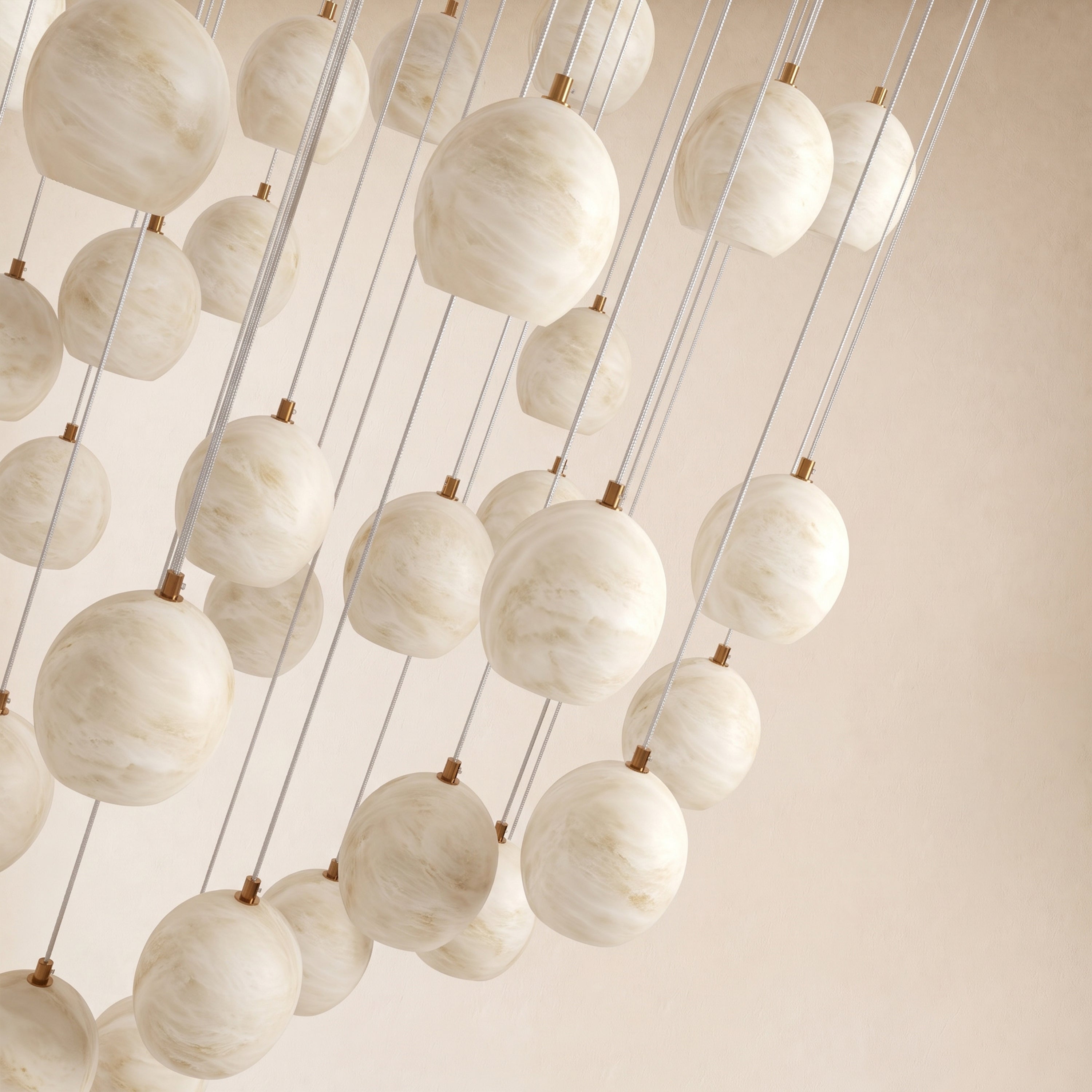 Quorvyn Resin Globe Round Chandelier