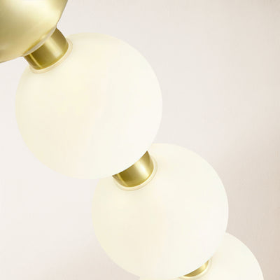 Velora Pearl Bead Round Chandelier 42cm D