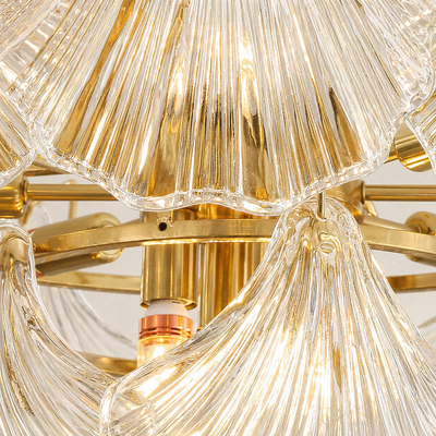 Marivelle Shell Glass Round Chandelier