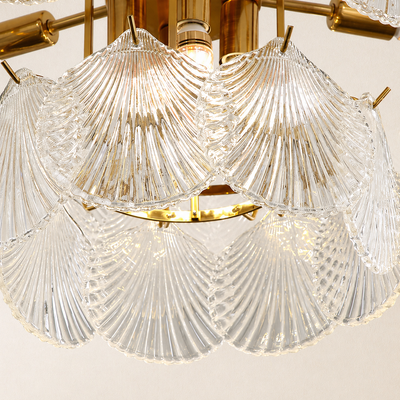 Marivelle Luxury Shell Glass Chandelier