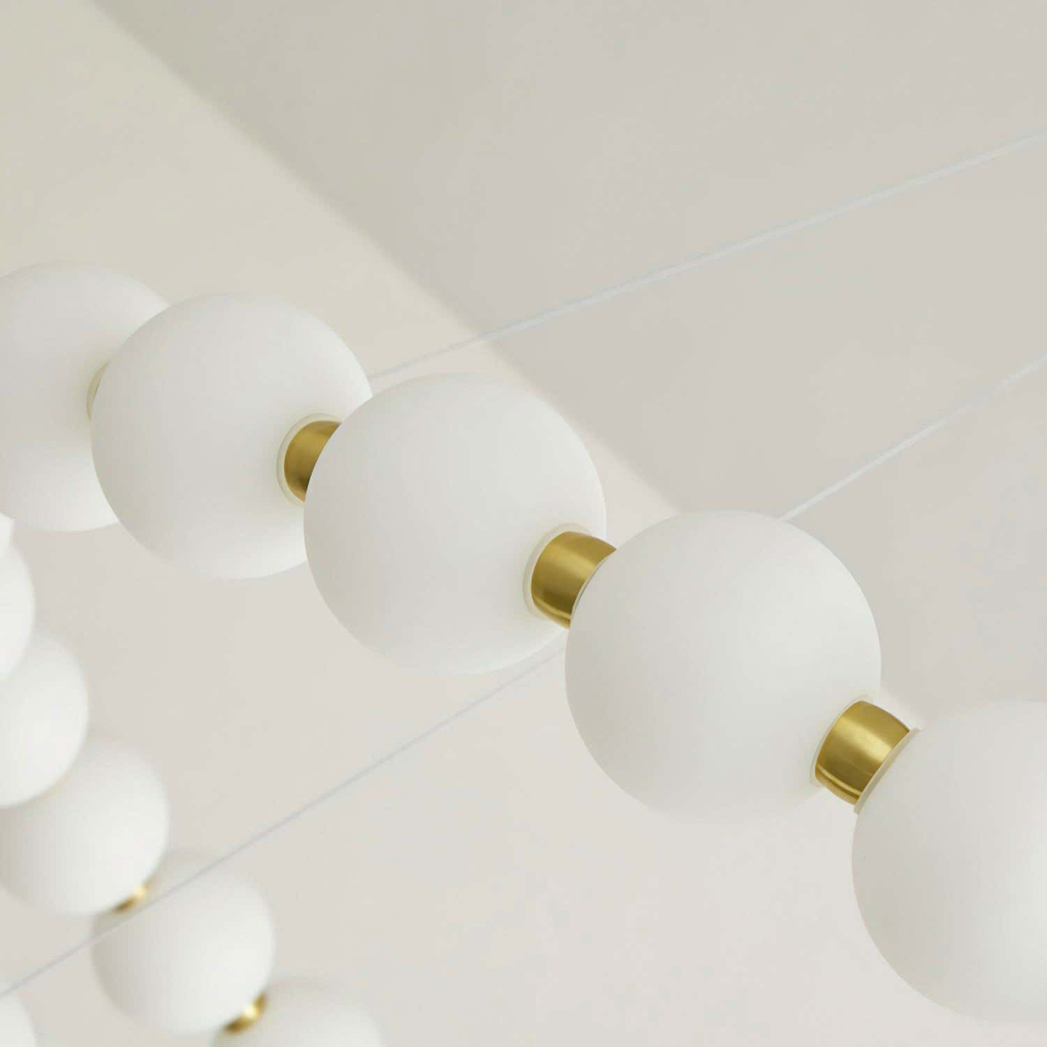 Velora Pearl Bead 2 Tiered Round Chandelier 82 cm D