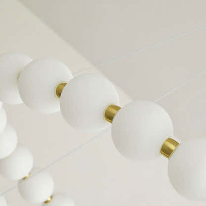 Velora Pearl Bead 2 Tiered Round Chandelier 82 cm D