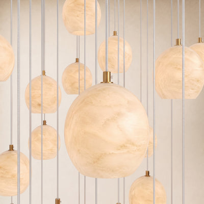 Quorvyn Resin Globe Round Chandelier