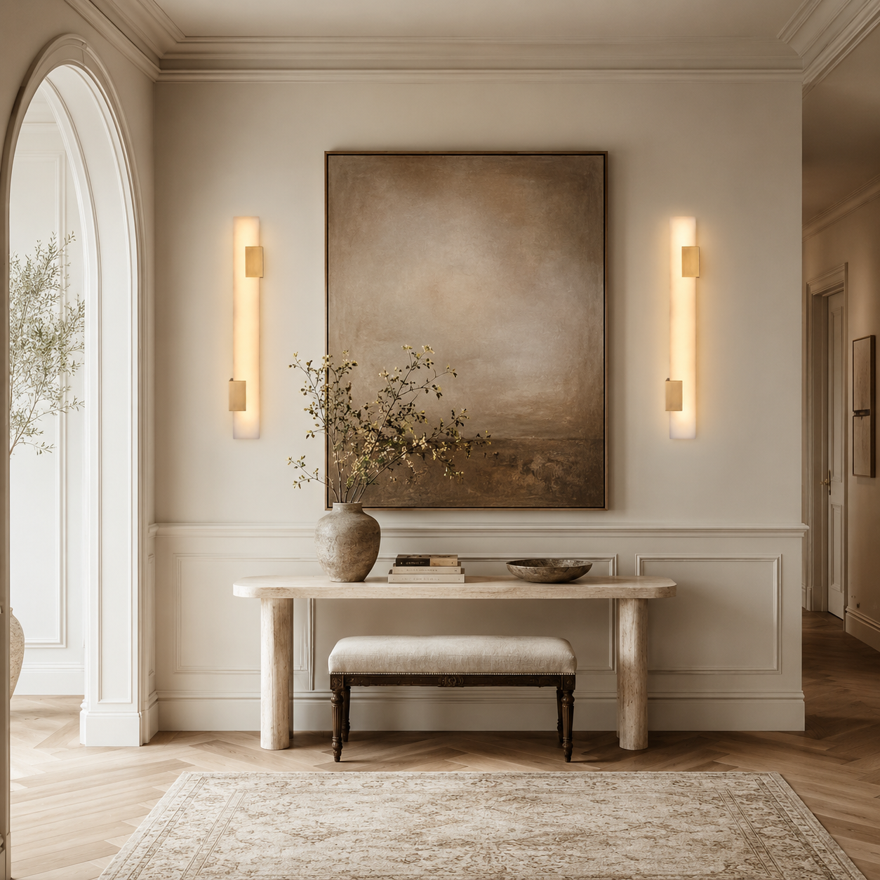 Caelia Alabaster Linear Wall Sconce