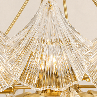 Marivelle Shell Glass Round Chandelier