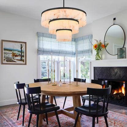 Solmare Alabaster Round Chandelier 86cm