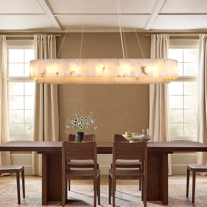 Sawyer Alabaster Rectangle Chandelier 137cm L