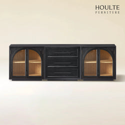 Alvar Arched 94.5″ Oak Modular Media Console(Set of 3)