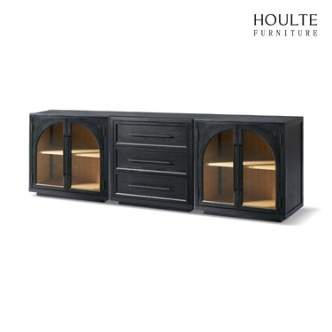 Alvar Arched 94.5″ Oak Modular Media Console(Set of 3)